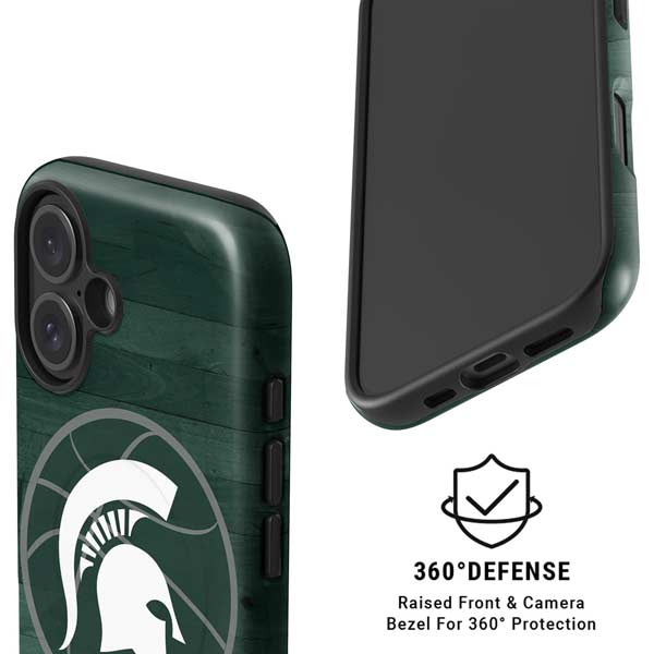 Michigan State University Basketball Courtside iPhone 16 Magsafe Impact Case