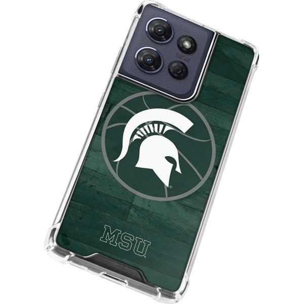 Michigan State University Basketball Courtside Moto G 5G (2025) Clear Case