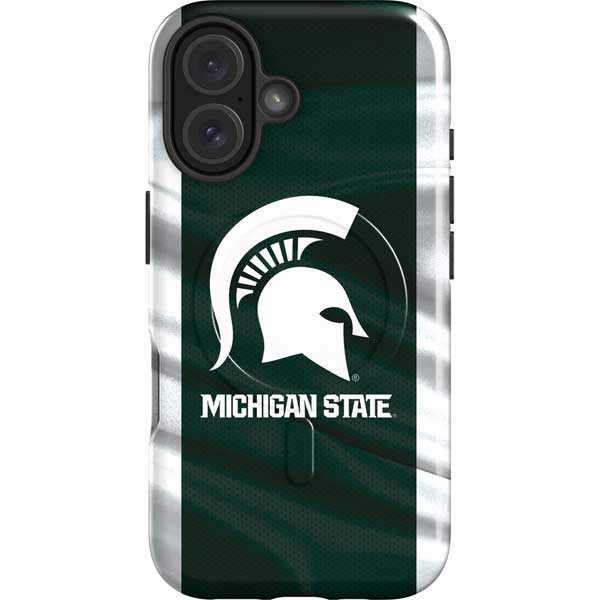 Michigan State University Away Grey Jersey iPhone 16 Magsafe Impact Case