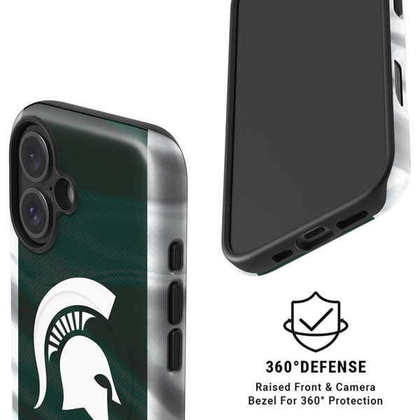 Michigan State University Away Grey Jersey iPhone 16 Magsafe Impact Case