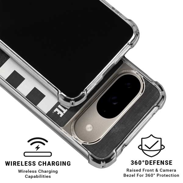 Michigan State University Black and White Stripes Google Pixel 10 Clear Case