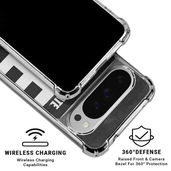 Michigan State University Black and White Stripes Google Pixel 10 Pro Clear Case
