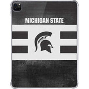 Michigan State University Black and White Stripes iPad Pro 11in (2024) Clear Case
