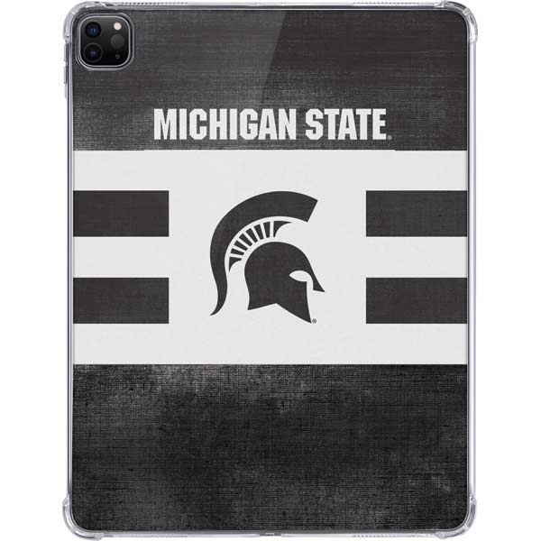 Michigan State University Black and White Stripes iPad Pro 11in (2024) Clear Case