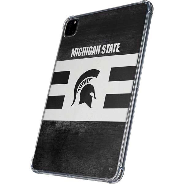 Michigan State University Black and White Stripes iPad Pro 11in (2024) Clear Case