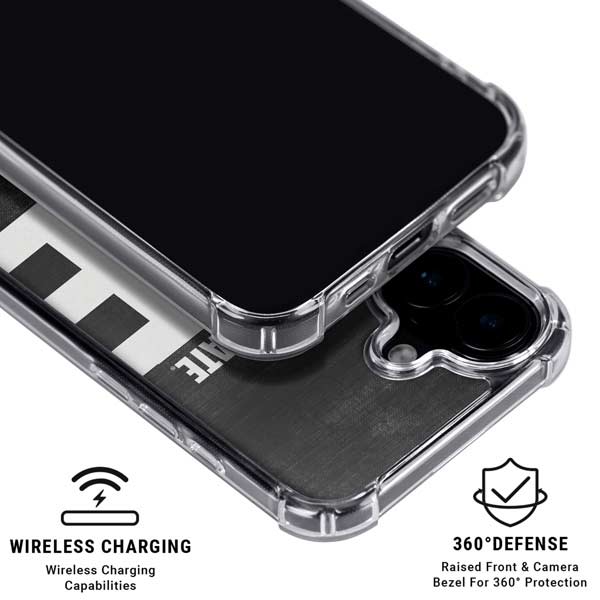 Michigan State University Black and White Stripes iPhone 17 Clear Case