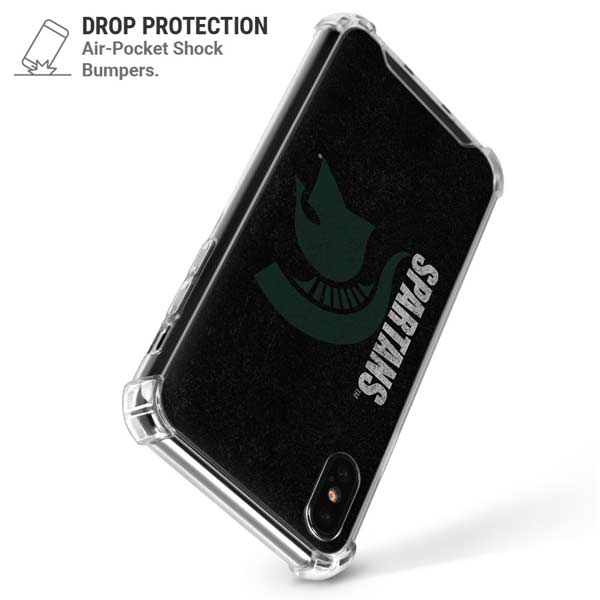 Michigan State University Bold Spartans Logo iPhone X/XS Clear Case