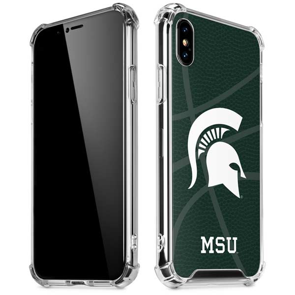 Michigan State University Green Basketball iPhone X/XS Clear Case