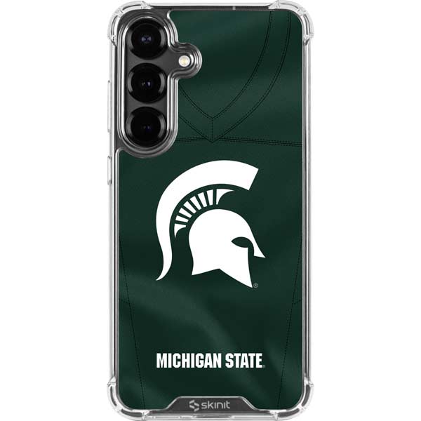 Michigan State University Green Jersey Galaxy S26 Clear Case