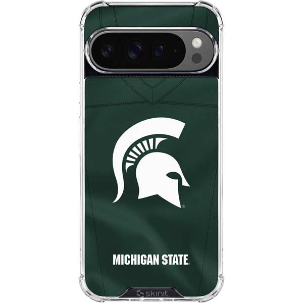 Michigan State University Green Jersey Google Pixel 10 Pro Clear Case