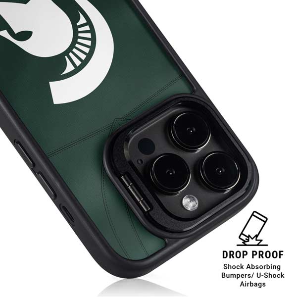 Michigan State University Green Jersey iPhone 14 Pro Kickstand Case