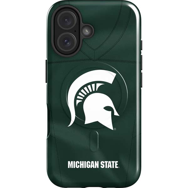 Michigan State University Green Jersey iPhone 16 Magsafe Impact Case