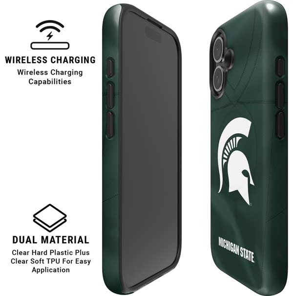Michigan State University Green Jersey iPhone 16 Magsafe Impact Case