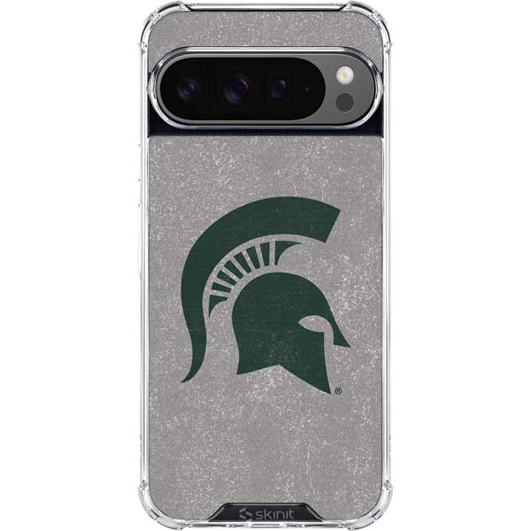 Michigan State University Grey Spartans Logo Google Pixel 10 Pro Clear Case