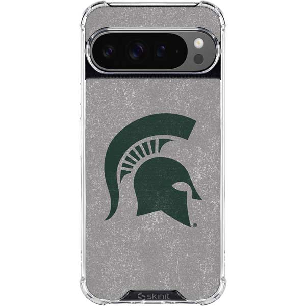Michigan State University Grey Spartans Logo Google Pixel 10 Pro XL Clear Case