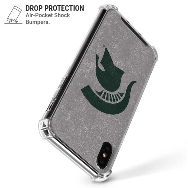 Michigan State University Grey Spartans Logo iPhone X/XS Clear Case