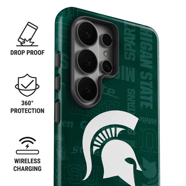 Michigan State University Jersey Split Galaxy S26 Ultra Impact Case