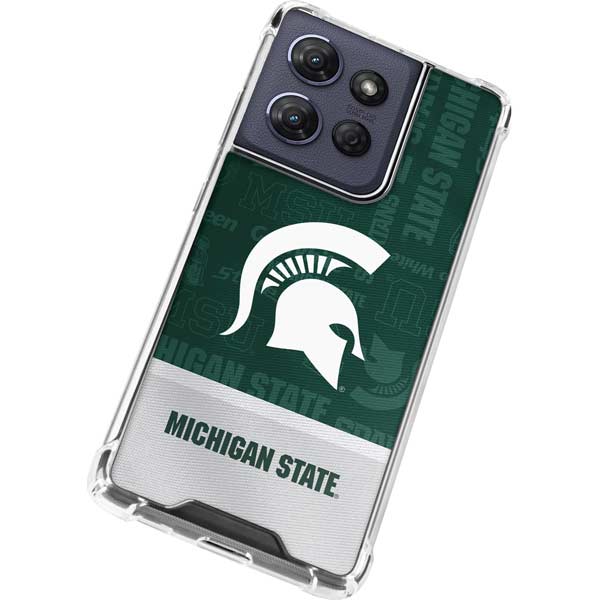 Michigan State University Jersey Split Moto G 5G (2025) Clear Case