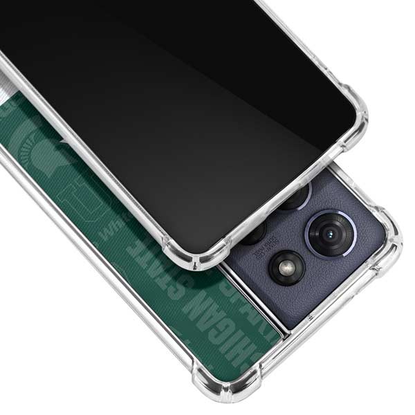 Michigan State University Jersey Split Moto G 5G (2025) Clear Case
