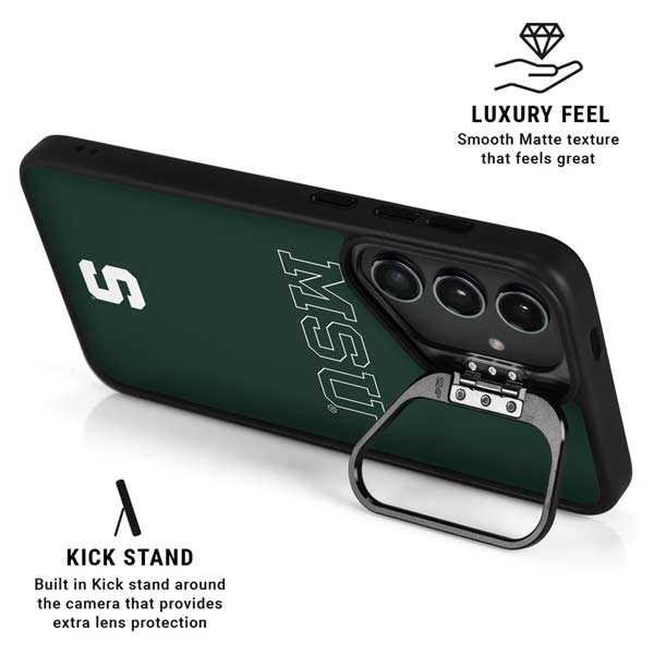 Michigan State University MSU Letters Galaxy S26 Ultra Kickstand Case