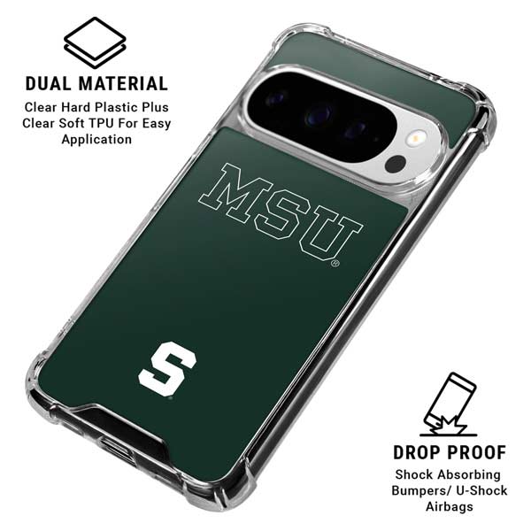 Michigan State University MSU Letters Google Pixel 10 Pro XL Clear Case