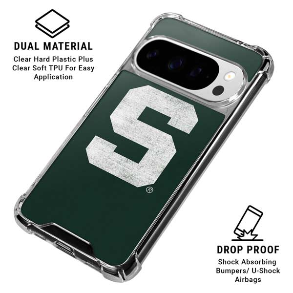 Michigan State University Spartans Away Grey S Google Pixel 10 Pro Clear Case