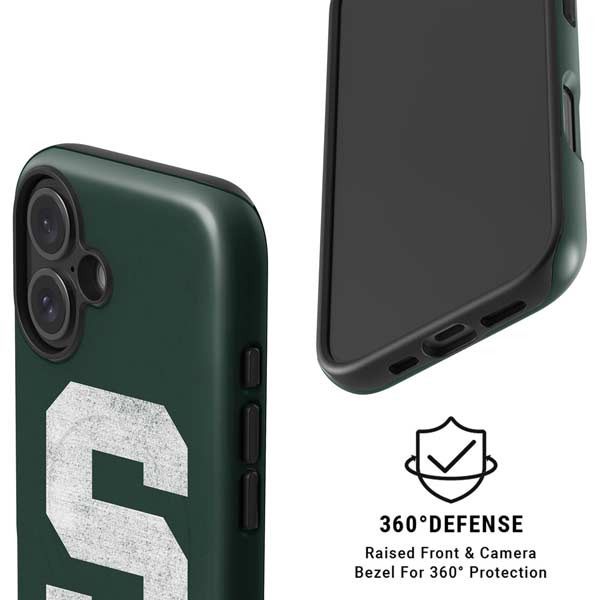 Michigan State University Spartans Away Grey S iPhone 16 Magsafe Impact Case