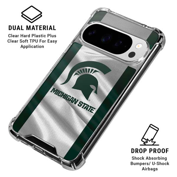 Michigan State University Spartans Jersey Google Pixel 10 Pro XL Clear Case