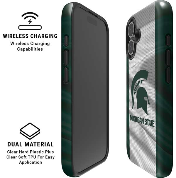 Michigan State University Spartans Jersey iPhone 16 Magsafe Impact Case