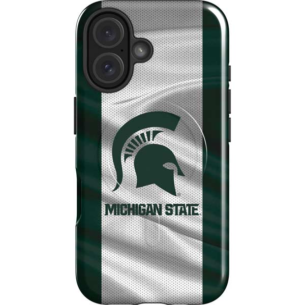 Michigan State University Spartans Jersey iPhone 16 Plus Magsafe Impact Case