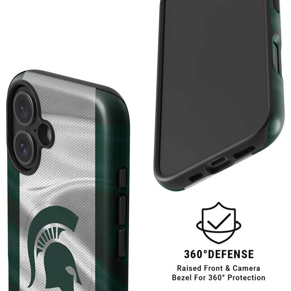 Michigan State University Spartans Jersey iPhone 16 Plus Magsafe Impact Case