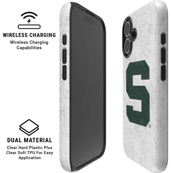 Michigan State University Spartans Mean Green S iPhone 16 Magsafe Impact Case