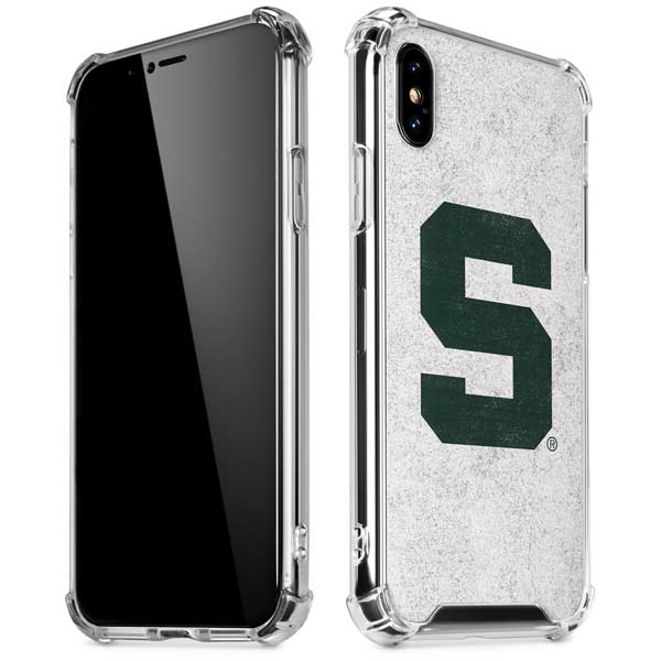 Michigan State University Spartans Mean Green S iPhone X/XS Clear Case