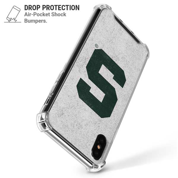 Michigan State University Spartans Mean Green S iPhone X/XS Clear Case