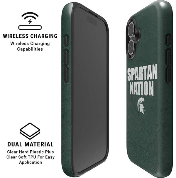 Michigan State University Spartans Nation iPhone 16 Magsafe Impact Case