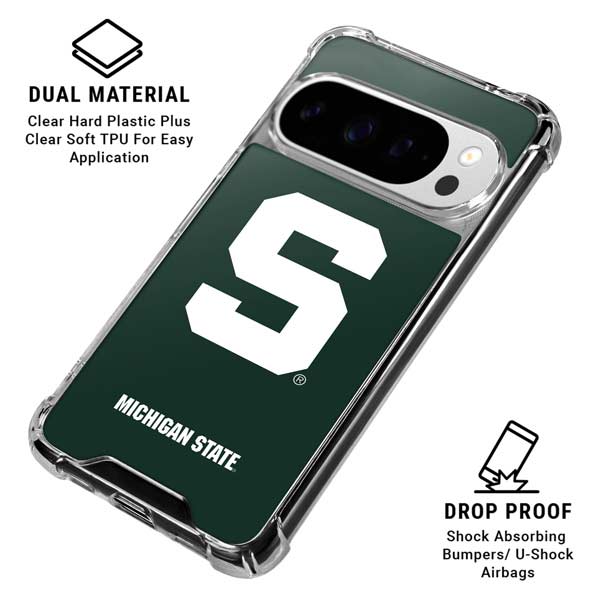 Michigan State University Spartans S Google Pixel 10 Pro XL Clear Case