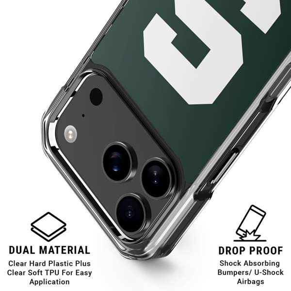 Michigan State University Spartans S iPhone 17 Pro Clear Case