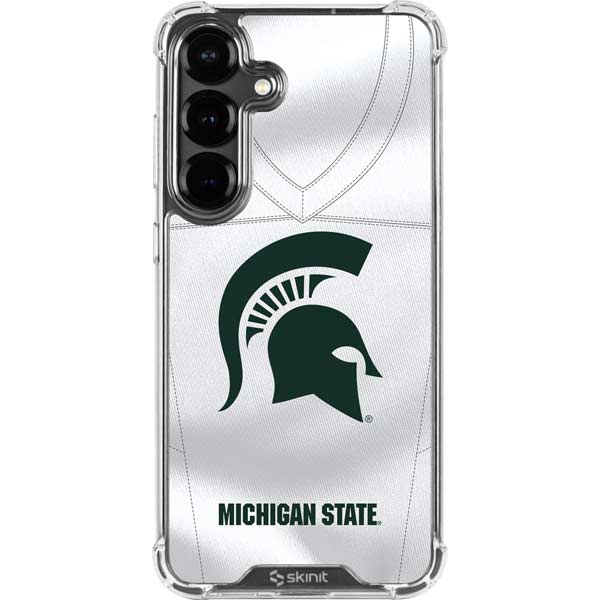 Michigan State University White Jersey Galaxy S26 Plus Clear Case