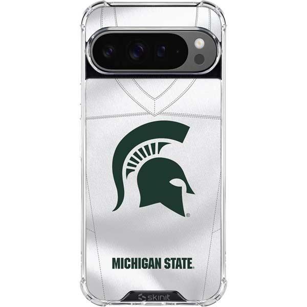 Michigan State University White Jersey Google Pixel 10 Pro Clear Case