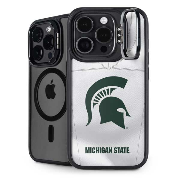 Michigan State University White Jersey iPhone 14 Pro Max Kickstand Case