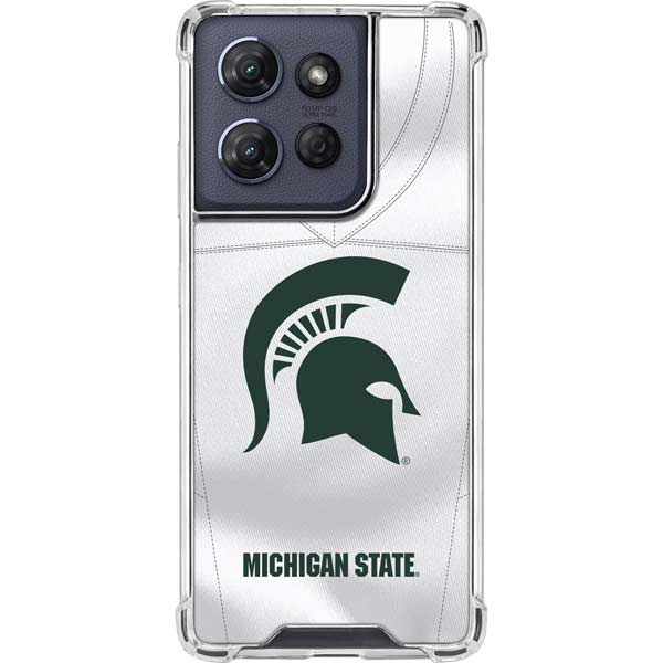 Michigan State University White Jersey Moto G 5G (2025) Clear Case