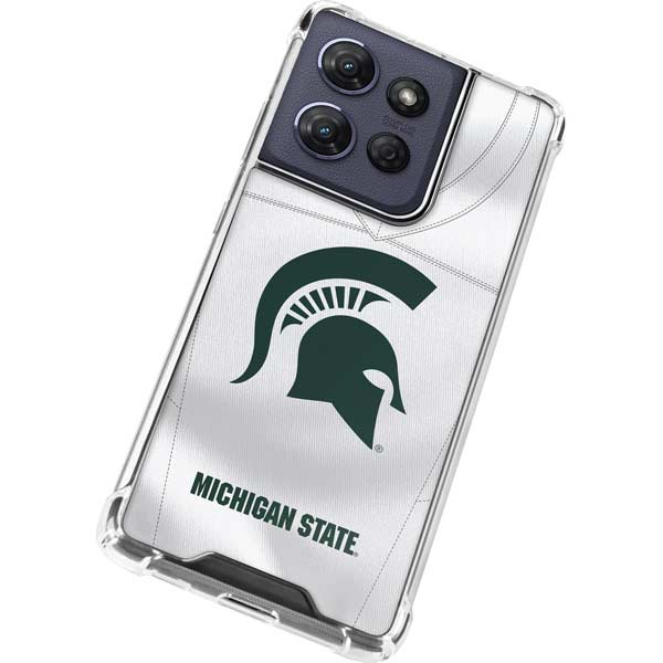 Michigan State University White Jersey Moto G 5G (2025) Clear Case