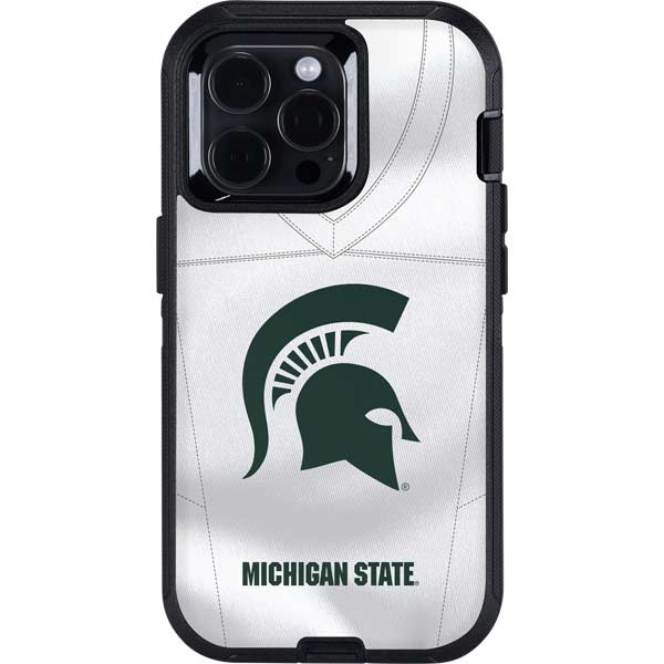 Michigan State University White Jersey Otterbox Defender iPhone Skin