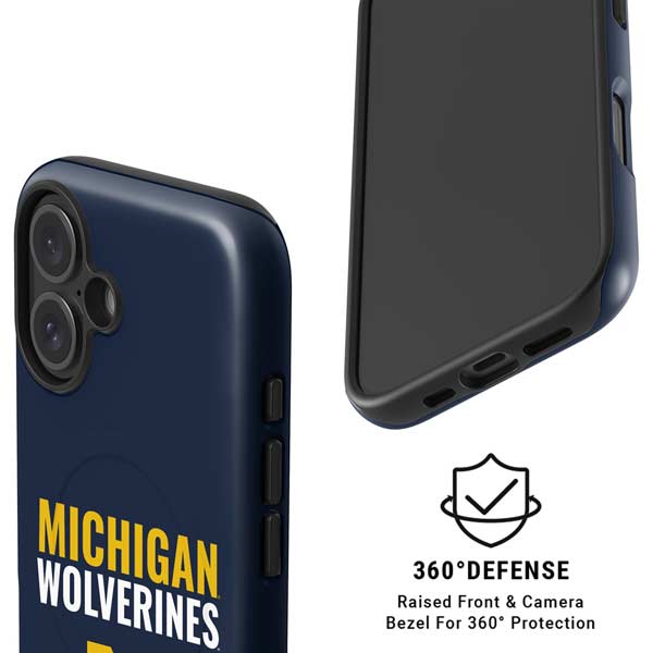University of Michigan Wolverines M iPhone 16 Magsafe Impact Case
