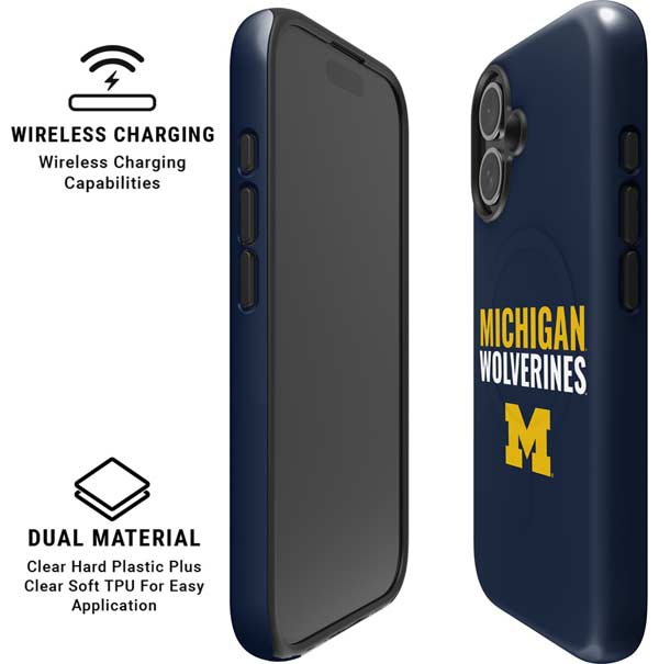 University of Michigan Wolverines M iPhone 16 Magsafe Impact Case
