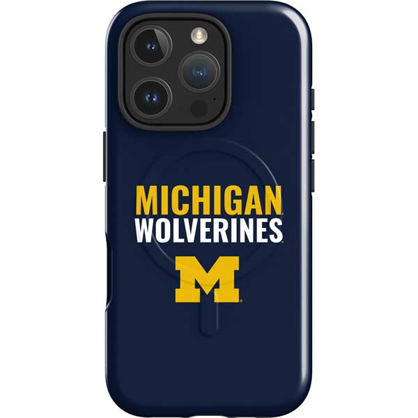 University of Michigan Wolverines M iPhone 16 Pro Max Magsafe Impact Case