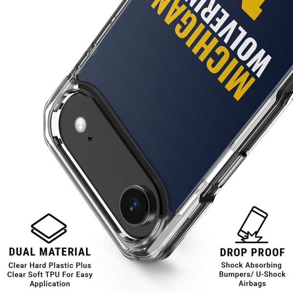 University of Michigan Wolverines M iPhone 17 Air Clear Case