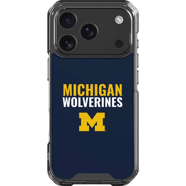 University of Michigan Wolverines M iPhone 17 Pro Clear Case