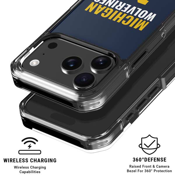 University of Michigan Wolverines M iPhone 17 Pro Clear Case