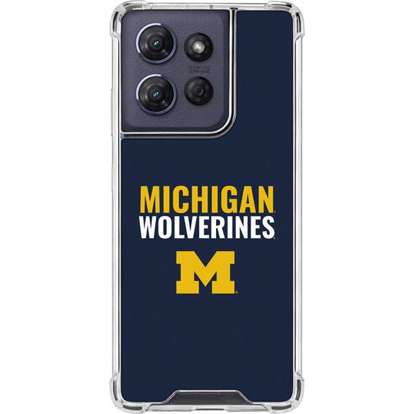 University of Michigan Wolverines M Moto G Play 5G (2025) Clear Case
